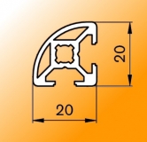 Profile 20x20 LR B-type slot 6