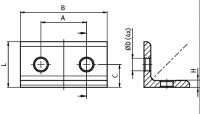 Bracket Alu elox width 40x20