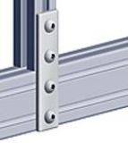 Connector plate nickel plated aluminum 20x80