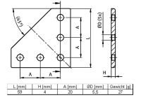 Node plate nickel plated aluminum 60x60
