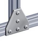 T connector plate nickel plated aluminum 60x60