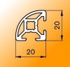 Profile 20x20 LR B-type slot 6